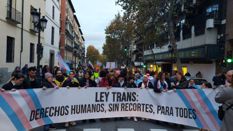 10/12/2022 Centenares de personas se manifiestan en Madrid contra las enmiendas del PSOE a la ley trans en una protesta que se ha extendido a una veintena de ciudades