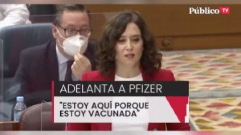 "Tenemos la de Pfizer, la china, la rusa, la de Oxford y ahora la de Ayuso": la presidenta dice que ya está "vacunada" y los tuiteros responden