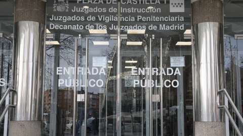 Entrada de los Juzgados de Plaza de Castilla, en Madrid. E.P./Marta Fernández