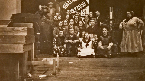 Trabajadoras de la Fábrica de Tabacos, en 1936.