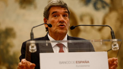 Jose Luis Escrivá, durante su discurso en el acto de toma de posesión como nuevo gobernador del Banco de España. REUTERS/Susana Vera