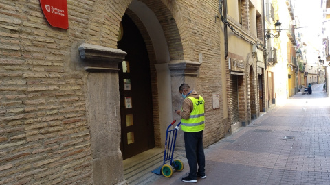 Sede de Zaragoza Vivienda, la empresa inmobiliaria municipal de la capital aragonesa, en el barrio de El Gancho.