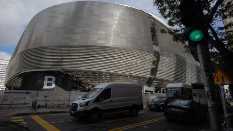 Foto de archivo de las obras en el estadio Santiago Bernabéu.