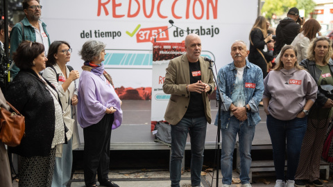 Los líderes sindicales han exigido en Madrid la reducción de la jornada laboral.