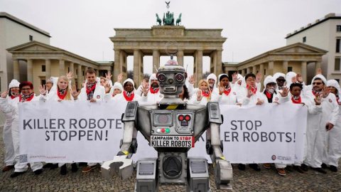 Protesta contra los "robots asesinos"