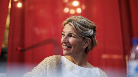 La ministra de Trabajo, Yolanda Díaz, durante un acto celebrado en Madrid, a 14 de diciembre de 2022.