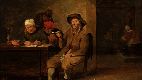 Los historiadores del proyecto Odeuropa buscarán en pinturas referencias olfativas como tabaco. Fumadores en una posada. Mattheus van Helmont. 1650.