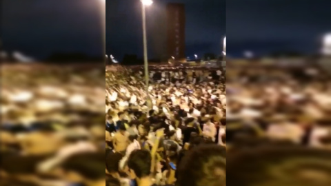 Imagen del macrobotellón de este viernes en Ciudad Universitaria.