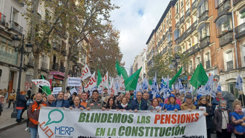 Manifestación por el blindaje de las pensiones en la Constitución, 17/12/2022, Madrid.