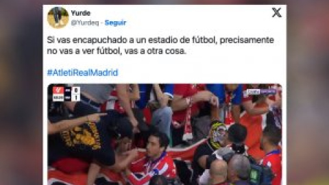 "Si vas encapuchado a un estadio, no vas a ver fútbol precisamente": bochorno total por los ultras en el derbi entre Atlético y Real Madrid