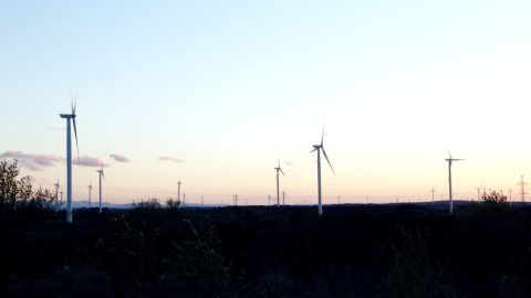 Una imatge del parc eòlic de Vilalba dels Arcs, a la Terra Alta.