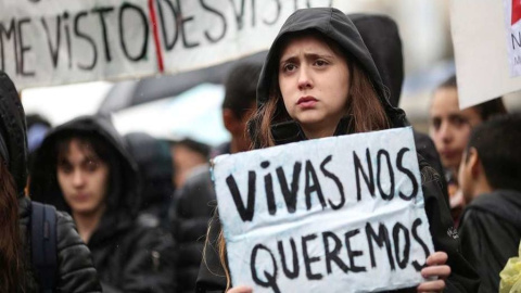 Manifestación feminista en Madrid.- EFE