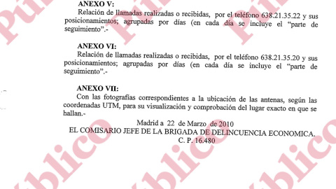 Final sin firma del informe final de la UDEF sobre los posicionamientos de los guardias acusados el espionaje en el PP de Madrid.