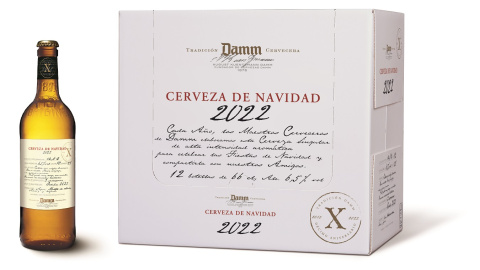 Caja de la Cerveza de Navidad de Damm 2022.