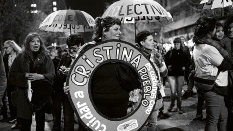 19/12/22 Imagen de una manifestación en apoyo de Crstina Fernández de Kirchner.