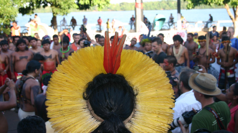 Reunión para la apertura del núcleo regional del Acampamento Terra Livre 2021, en Altamira (estado de Pará). — Cobertura Colaborativa ATL 2021