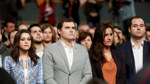 Inés Arrimadas, Albert Rivera, Begoña Villacís e Ignacio Aguado en una imagen de archivo en un acto de Ciudadanos en Madrid / EFE