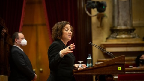 La portavoz parlamentaria del PSC, Alícia Romero   en una foto de archivo de una sesión plenaria en el Parlament de Catalunya a 15 de diciembre de 2020.