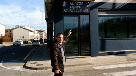 Franc Comino, soci fundador de la companyia Watia Innova, davant de l'Espai Zero. FOTO: David Rodríguez.