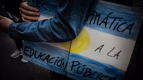 Manifestación en defensa de la educación pública en Buenos Aires, a 3 de octubre de 2024.