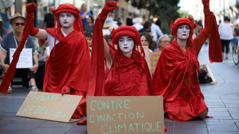 Sentada ecofeminista en Toulouse (Francia), a 16 de septiembre de 2023.