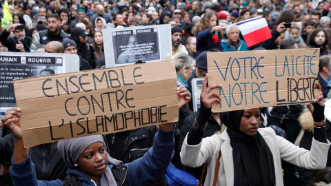 La comunidad musulmana se manifiesta contra la islamofobia en París. AFP / GEOFFROY VAN DER HASSELT