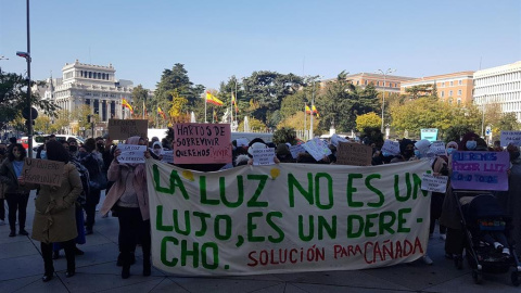 Vecinas exigen luz para la Cañada Real, en una imagen de archivo.