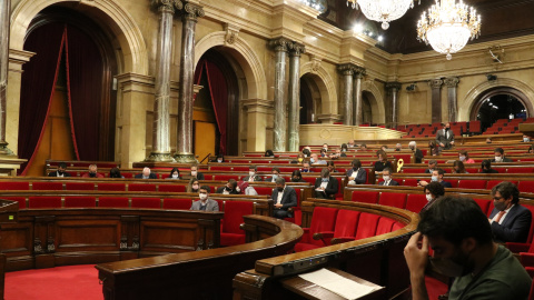 L'hemicicle del Parlament mentre es debat una moció el 4 de novembre del 2021.