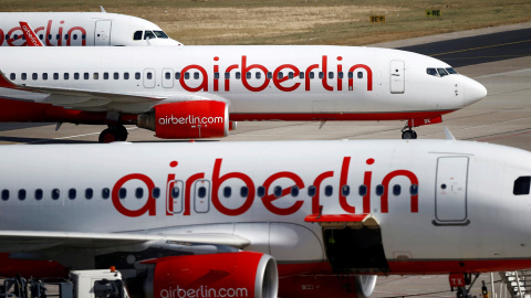 Aviones de Air Berlin en el aeropuerto de Tegel, en Alemania. Reuters