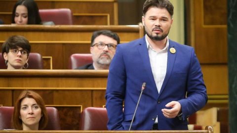 El portaveu d'ERC al Congrés, Gabriel Rufián, a la sessió de control al Congrés.