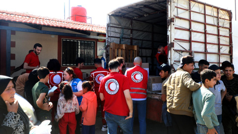 Miles de refugiados libaneses reciben atención médica en Al-qaseer (Siria), a 29 de septiembre de 2024.