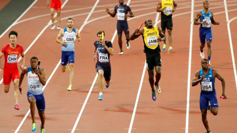 Instante en el que bolt se lesiona.- John Sibley (REUTERS)