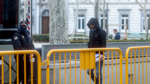 El presidente del Zamora CF, Víctor de Aldama, a su salida de la Audiencia Nacional, a 22 de febrero de 2024, en Madrid (España)