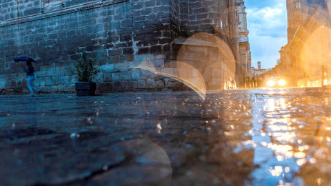 Fotografía de una tormenta en Toledo.