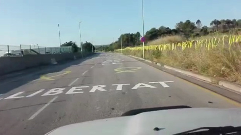 Carretera que porta a la presÃ³ de Lledoners, on seran ingressats part dels presos polÃ­tics catalans