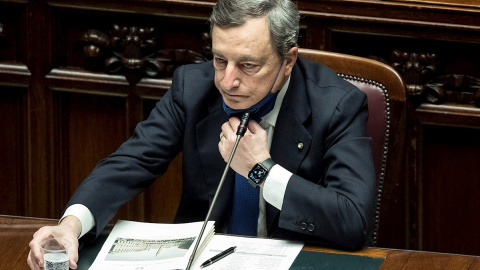 El primer ministro de Italia, Mario Draghi, este jueves.