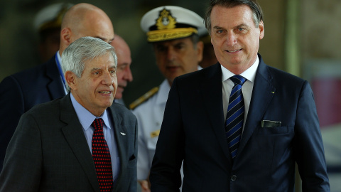 El general Augusto Heleno Ribeiro, y Jair Bolsonaro a 7 de noviembre de 2022