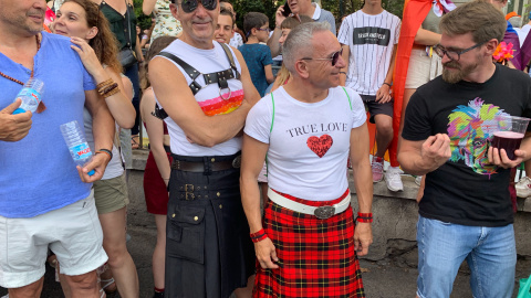 Asistentes a la manifestación del Orgullo LGTBI en Madrid 2019. /ESTEFANÍA ROSELLÓ