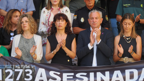 22/08/2024 Minuto de silencio por la última víctima de violencia de género en Barcelona. Con este ya son 31 los casos registrados en 2024. Foto de archivo.