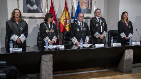 La cúpula judicial madrileña, en la inauguración del año judicial 2022-2023, en el TSJ de Madrid