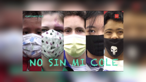 Captura de la campaña "No sin mi cole"