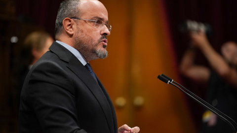 09/10/2024 - El lider del PP a Catalunya, Alejandro Fernández, durant el debat de política general del Parlament.