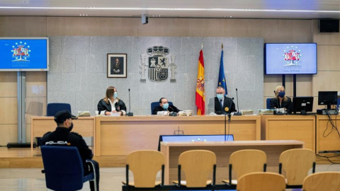 Vista del tribunal que juzga estos días a los tres acusados por los atentados del 17 de agosto de 2017 en Barcelona y Cambrils (Tarragona).