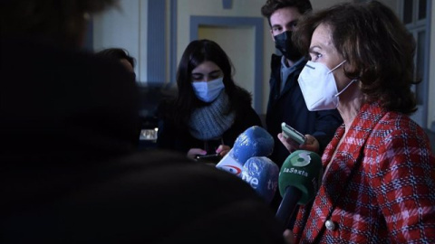 La vicepresidenta primera, Carmen Calvo, en el Consejo de Estado.