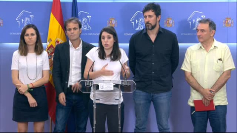 Irene Montero a SÃ¡nchez: "AquÃ­ estamos, todas en Unidas Podemos somos independientes"