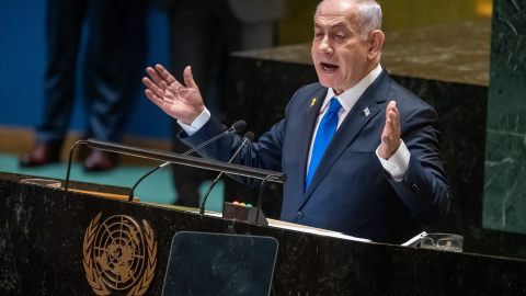 Benjamin Netanyahu ante la ONU, a 27 de septiembre de 2024.