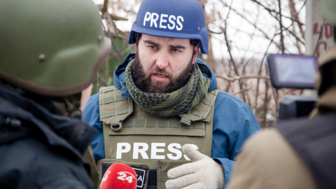 Fotografía de Pablo González tomada por su amigo el fotoperiodista Juan Teixeira