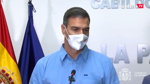 Pedro Sánchez, sobre el volcán de La Palma: "Todos los recursos del Estado están a su disposición"