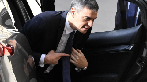 Pedro Sánchez, a su llegada al Vaticano este viernes.