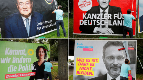 Carteles electorales en Alemania.